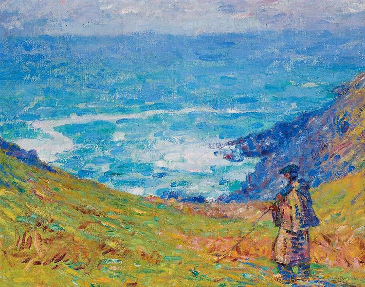 John Peter Russell Pecheur sur falaise